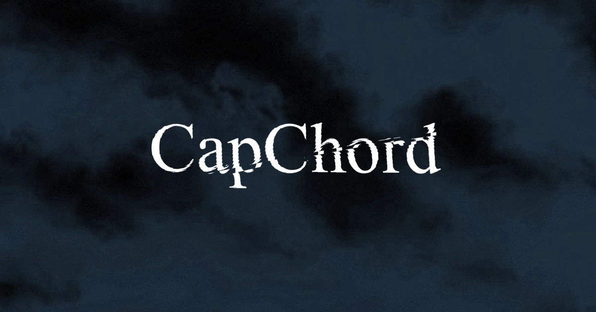 The CapChord logo, a distored serif font.